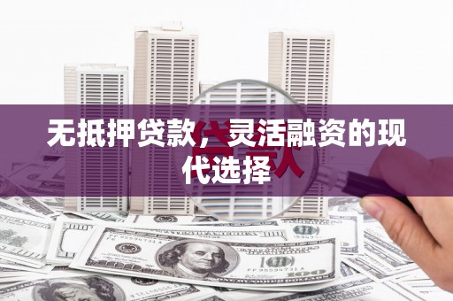 乌拉特后旗无抵押贷款，灵活融资的现代选择