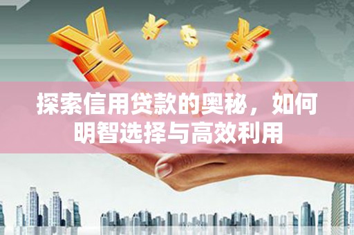 乌拉特后旗探索信用贷款的奥秘，如何明智选择与高效利用