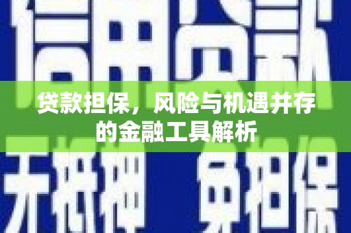 乌拉特后旗贷款担保，风险与机遇并存的金融工具解析